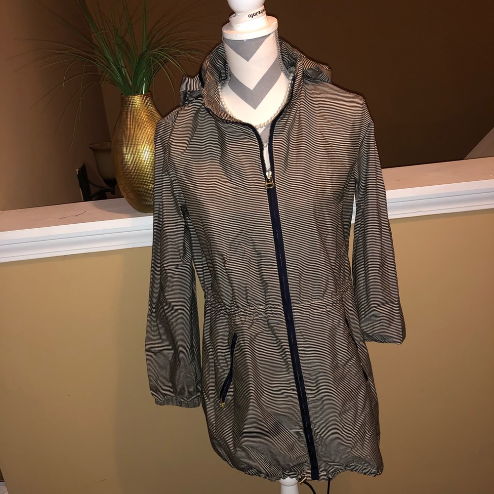 Tommy Hilfiger Navy and Tan rain Jacket Sz M